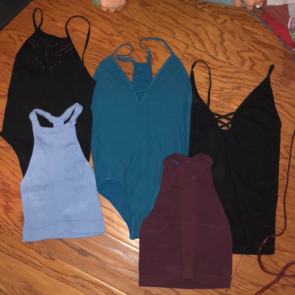 Various free people crop tops/body suits